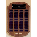 Perpetual Series Walnut Plaque w/ 40 Individual Black Brass Plates (12"x18")